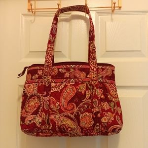 Vera Bradley Burgundy Red Paisley handbag tote
